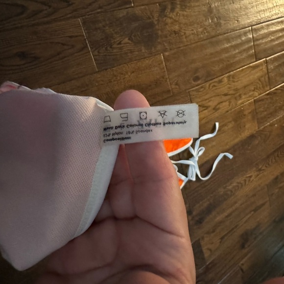 Zaful Orange Trangle Halter Bikini Top - Picture 3 of 5